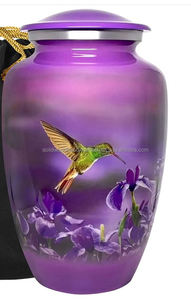 Urnas de Cremación Cloisonné con Flores Azules Más Vendidas, Urnas Funerarias para Humanos y Mascotas, Urnas de Cremación de Latón de Nuevo Estilo - Product Image 4