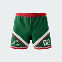 Pantalones Cortos de Rugby Personalizados de Alta Calidad, Impresión por Transferencia de Calor, Cintura Elástica Transpirable, 100% Poliéster, Ropa de Alto Rendimiento