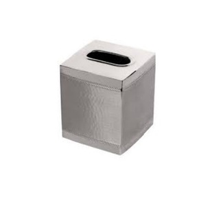 Boîte à mouchoirs décorative en aluminium et argent avec support de table articles de table élégants et bon marché boîte à mouchoirs en métal avec dessus en nickel argenté - Product Image 3