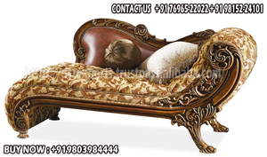 Chaises longues victoriennes modernes pour salon, siège en bois Maharaja Diwan pour la maison, sculpté à la main en Italie, durable, taille et couleur personnalisées - Product Image 6