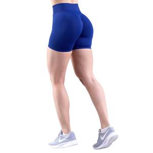 Shorts de fitness pour femmes à taille mi-haute, personnalisés, solides, respirants, sans couture, pour la salle de sport, l'entraînement, le yoga, fermeture élastique, OEM ODM, bas de sport - Product Image 6