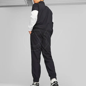 Survêtement de couleur unie impression personnalisée haut et pantalon fermetures à glissière hommes coupe-vent survêtements 2 pièces hommes Shorts survêtement ensemble - Product Image 3