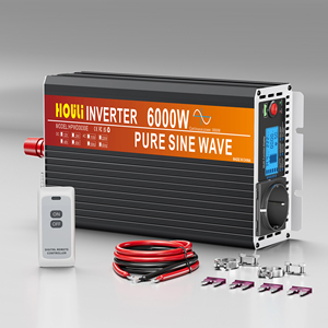 Inversor Solar HOULI de 6000W/3000W, Convertidor de Corriente para Automóvil, Inversor de Onda Sinusoidal Pura de 12V/24V CC a 220V CA para Suministro de Energía en Casa y Autocaravanas - Product Image 3