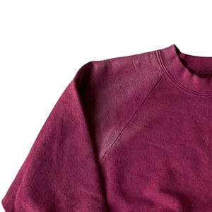 Sweat-shirt uni à col rond avec logo personnalisé et lavage spécial, sweat-shirt uni à col rond pour homme/femme, université - Product Image 3