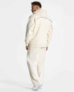 Top Trendy Winter Men's Oversize Zipper Chándales Set Personalizar DTG Printing 100% Cotton Heavyweight Hoodie Sweatpants Baggy - Product Image 5