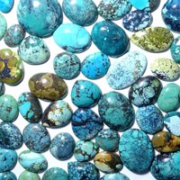 Turquoise tibétaine naturelle pierres précieuses en vrac mélange forme et taille Turquoise tibétaine Cabochon pierres précieuses en vrac Lot fabrication de bijoux