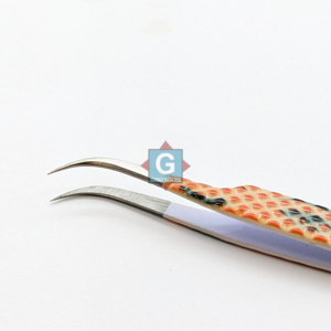 Pinzas de extensión de pestañas de acero inoxidable con aislamiento de forma curva J de alta calidad Pinzas de pestañas más vendidas - Product Image 2