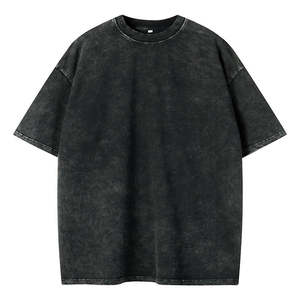 เสื้อยืดลายกราฟฟิกขนาดใหญ่สำหรับผู้ชายเสื้อยืดโอเวอร์ไซส์คอกลมพิมพ์ลายสีดำแนววินเทจ - Product Image 2