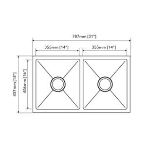 Évier à double cuve en acier inoxydable New Fortune Industrial Évier de cuisine Vietnam de haute qualité sans robinet - Product Image 2