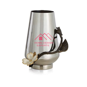 Metal Flower Vase Handmade Design Metal Flower Vase Wholesale Manufacturer Supplier Modern Design Handmade Table <b>Top</b> Decoration - Product Image 5