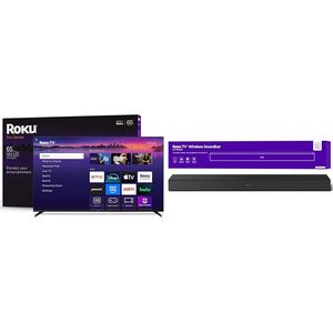 65-Inch <b>Mini</b>-LED QLED <b>TV</b> with Flat 4K Screen and Wireless Soundbar - Product Image 1