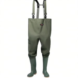 Cuissardes de pêche vert olive taille 41 en PVC sur tissu de support en polyester, pack taille 2992 - Product Image 2
