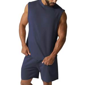 High Street Plus Size Men's <b>Sets</b> Men 2 Piece Tracksuit <b>Set</b> with Sleeveless T-Shirt <b>and</b> Casual Tank <b>Tops</b> <b>Short</b> <b>Sets</b> - Product Image 1