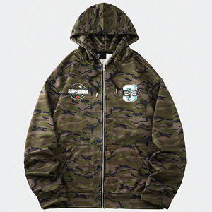 Sudaderas con capucha de caza de hombre de invierno térmicas impresas personalizadas de la mejor calidad de talla grande con cremallera bordada Tress recién llegado - Product Image 1