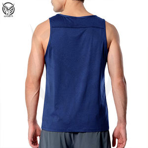 Diseño OEM nuevas camisetas sin mangas para hombres culturismo sin mangas 100% algodón hombres camiseta sin mangas Chaleco de viaje gimnasio fitness entrenamiento camiseta sin mangas - Product Image 5