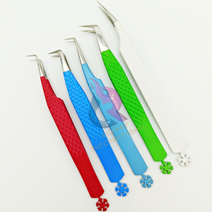 Customised Stainless Steel CNC 90 Degree Boot <b>Tweezers</b> For Mega Volume Lashes - Product Image 4