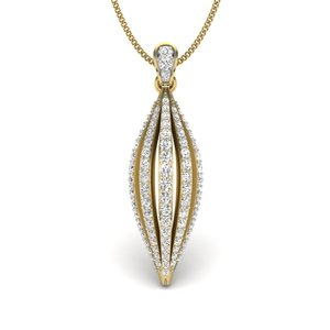 จี้เพชรทรงกลมทันสมัยจาก Ishi Diamonds ทองคำ 18K สีเหลือง ประดับเพชรเพาะเลี้ยงในห้องปฏิบัติการ น้ำหนัก 0.54 กะรัต เครื่องประดับสุดชิคสำหรับสาวๆ และผู้หญิง - Product Image 1