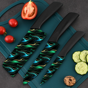 Cuchillo de Carne con Hoja de Cerámica y Mango de Plástico, Diseño Floral, para Acampar al Aire Libre, Hecho a Mano, de Alta Calidad, Venta al Por Mayor - Product Image 3