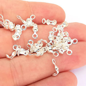 Couverture de noeud de cordon en argent sterling-Apprêts de gros - Product Image 5