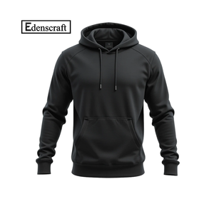 เสื้อสเวตเตอร์ถักมีฮู้ดของผู้ชายสีดำ, เสื้อสเวตเตอร์ถักใส่สบายน้ำหนักเบาดีไซน์ให้พอดีตัวขนาดใหญ่ - Product Image 1