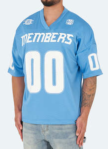 Meilleure vente de maillot en maille de football col en V pour hommes sérigraphie personnalisée Logo de l'équipe rétro 100% coton T-shirts décontractés Style Streetwear - Product Image 2