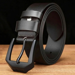 Nuevos cinturones de piel sintética de primera calidad, cinturones de cuero personalizados de lujo para hombres, cinturones de piel sintética de Color negro y marrón informales, fabricante personalizado - Product Image 1