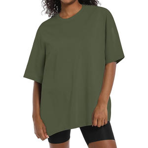 Camiseta Oversize Lisa para Mujer, Camisetas Oversize 100% Algodón para Mujer - Product Image 1