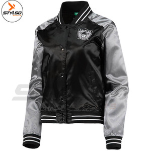 เสื้อแจ็กเก็ตเบสบอลทำจากผ้าซาติน,สั่งตัดตามสั่ง - Product Image 2