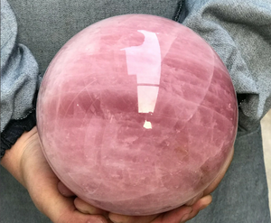 Boule de sphère en Quartz Rose naturel, cristal de guérison, pierre précieuse pour Reiki, équilibre l'énergie de méditation, décoration de la maison et du bureau - Product Image 4