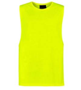 Men's High Visibility <b>Sleeveless</b> Tee His Vis <b>Sleeveless</b> Singlet Tee <b>Tshirt</b> - Product Image 5