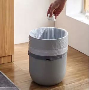 Sac à ordures biodégradable en plastique PE de couleur claire avec poignée à cravate Logo imprimé personnalisé Sac poubelle à cordon de 13 gallons sur rouleaux - Product Image 4