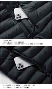 Chaqueta acolchada con capucha impermeable para hombre, chaqueta de trabajo informal personalizable de talla grande para exteriores - Product Image 3