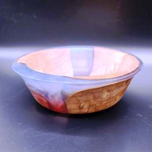 Bol de service en résine décoratif de style antique moderne, fabriqué à la main, poli, d'origine indienne, écologique, compatible lave-vaisselle - Product Image 3