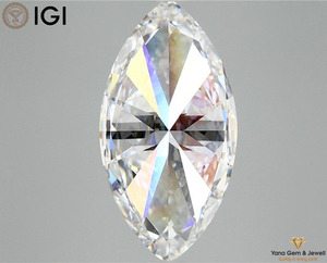 5.00 CT Ideal Marquise CVD Lab Grown Diamond D Color VS1 Clarity 17.43 MM IGI Certified <b>Crafted</b> for Bespoke Jewelry - Product Image 4
