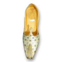 Chaussures Indiennes Ethniques pour Hommes en Cuir Véritable, Juti Khussa Sandales Plates à Enfiler, Mojari Faits Main, Chaussures de Mariage Punjaabie pour Hommes, Fête