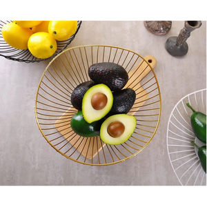 Panier de rangement pour fruits en fer, fini or, taille personnalisée, décoratif, polyvalent, cuisine maison, nouveauté vintage - Product Image 2