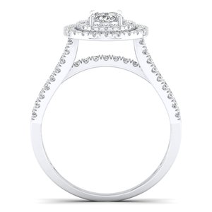 แหวนหมั้นเพชรมอยส์ซาไนต์1.42CT ได้รับการรับรองจาก Reyes GRA 925เงินสเตอร์ลิง14K ทอง18K เครื่องประดับเจ้าสาวสำหรับผู้หญิง - Product Image 4