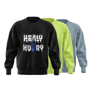 Sweats épais surdimensionnés coton polaire blanc personnalisé bouffée impression hommes et femmes sweats pour Streetwear - Product Image 1