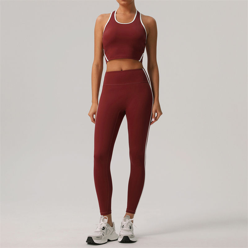 gilet+leggings-bordeaux