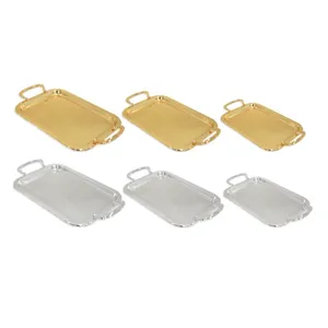 Bols de service élégants en métal avec un design moderne 2025 parfaits pour servir des plats chauds et froids Top Trending Metal Handicrafts Trays - Product Image 3