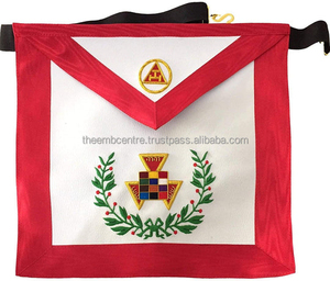 Tablier maçonnique du Rite d'York, Régalia du Chapitre de l'Arche Royale, Tablier de cérémonie maçonnique avec broderie de haute qualité, Fournitures - Product Image 3