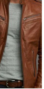 Venta caliente Casual Wear Cremallera Chaqueta de cuero de moda para hombres Chaqueta de cuero de piel de cordero para hombres - Product Image 5