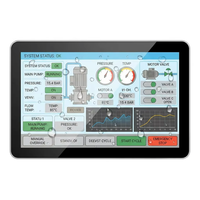 Écran tactile capacitif PCAP étanche de 10, 15, 17, 21 pouces pour contrôle industriel, machines CNC, Edge AI et vente au détail