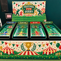 Jeu de défi commercial interactif LED de course de balles roulantes pour 4 joueurs, idéal pour la location d'événements et l'activation de marque