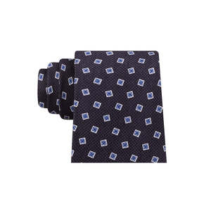 Cravatta Artigianale Pixelata da Uomo Michael Kors Nera Taglia Regolare Casual con Design Floreale Jacquard a Righe in Seta e Lana, Ideale per Regali - Product Image 2