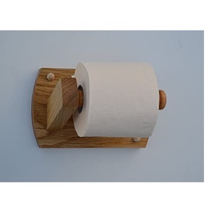 Organisateur de salle de bain rustique en bois, porte-papier toilette et porte-serviettes combinés, rangement mural de style ferme, porte-serviettes - Product Image 3