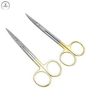 Tijeras quirúrgicas dentales IRIS, tijeras de goma rectas y curvas, venta al por mayor a bajo precio, suministro sanitario - Product Image 2