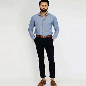 Haute qualité logo personnalisé grande taille chemises pour hommes robe de bureau à manches longues 100% coton chemise habillée pour hommes - Product Image 1