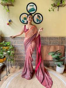 Nuevo diseñador de la mejor calidad con relleno de chinón, secuencia de trabajo, Saree, fabricante de blusa de Surat, India, novedad en línea, desi indio - Product Image 3