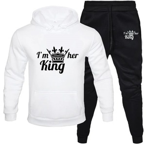 Automne/hiver Couple pull ensemble décontracté deux pièces roi reine sweat à capuche imprimé hommes et femmes mode ensemble pantalons de survêtement costumes de mode - Product Image 2